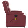 vidaXL Fauteuil inclinable de massage électrique rouge bordeaux