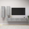 vidaXL Ensemble de meuble TV 4 pcs Gris b&eacute;ton Bois d'ing&eacute;nierie