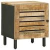 vidaXL Table de chevet Naturel 40 x 33 x 46 cm Bois de mangue massif