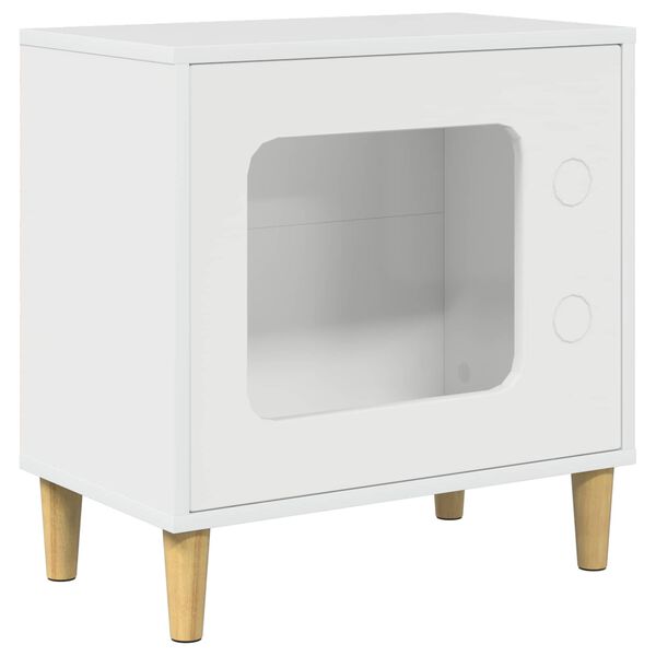 vidaXL Maison pour chat Blanc Brillant 51 x 30 x 52 cm
