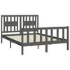 vidaXL Cadre de lit sans matelas bois massif de pin gris 140x200 cm