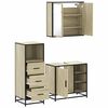 vidaXL Ensemble de meubles de salle de bain 3 pcs ch&ecirc;ne sonoma