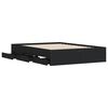 vidaXL Cadre de lit avec tiroirs sans matelas noir 120x190 cm