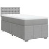 vidaXL Sommier &agrave; lattes de lit avec matelas Gris clair 100x200cm Tissu