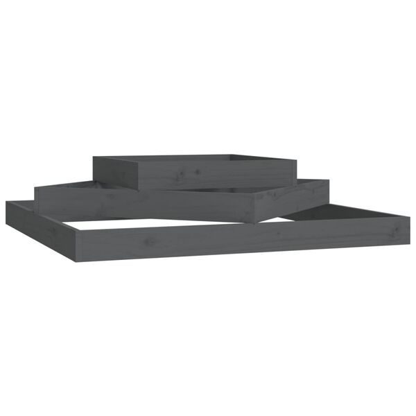 vidaXL Jardini&egrave;re Gris 112x112x27 cm Bois massif de pin