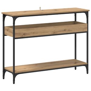 vidaXL Table console ch&ecirc;ne artisanal 100 x 29 x 75 cm