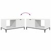 vidaXL Table basse avec tiroir Blanc 90 x 49 x 46 cm Bois d'ing&eacute;nierie