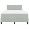 vidaXL Lit &agrave; ressorts avec matelas Gris clair 120 x 190 cm Velours