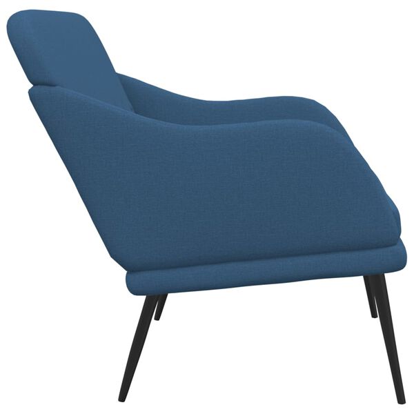 vidaXL Banc Bleu 110x76x80 cm Tissu