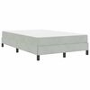 vidaXL Lit &agrave; ressorts avec matelas Gris clair 120 x 200 cm tissu