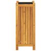 vidaXL Jardini&egrave;re avec doublure 31x31x75 cm bois massif d'acacia