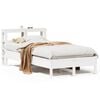 vidaXL Cadre de lit sans matelas blanc 90x190 cm bois de pin massif