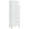 vidaXL 2 pcs Blanc brillant