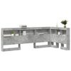 vidaXL T&ecirc;te de lit de rangement Gris b&eacute;ton 90 cm Bois d'ing&eacute;nierie