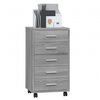 vidaXL Armoire &agrave; tiroirs avec roulettes Sonoma gris Bois d'ing&eacute;nierie
