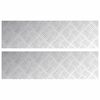vidaXL Nez de marche Rectangulaire 2 pcs Argent&eacute; 70 x 20 cm Aluminium