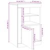 vidaXL Armoire lat&eacute;rale avec lumi&egrave;res LED ch&ecirc;ne marron bois ing&eacute;nierie