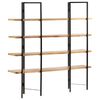 vidaXL Biblioth&egrave;que &agrave; 4 niveaux 160x35x160 cm Bois de manguier massif