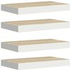 vidaXL &Eacute;tag&egrave;res flottantes 4 pcs Ch&ecirc;ne et blanc 40x23,5x3,8 cm MDF