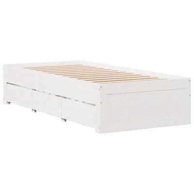 vidaXL Cadre de lit sans matelas avec tiroirs 90x200 cm bois de pin