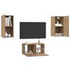 vidaXL Ensemble meuble TV 3 pcs ch&ecirc;ne artisanal 60 x 30 x 30 cm