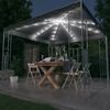 vidaXL Tonnelle avec guirlande lumineuse &agrave; LED 300x300 cm Anthracite