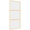 vidaXL Porte coulissante dor&eacute; 90x205 cm verre ESG clair et aluminium