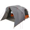 vidaXL Tente D&ocirc;me 6-Personnes Gris et orange 500 x 314 x 206 cm