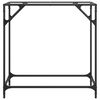 vidaXL Table console avec dessus en verre transparent 80x35x81cm acier