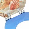 vidaXL Si&egrave;ge de toilette 2 pcs Coquillage de mer 44 x 38 cm