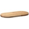 vidaXL Dessus de table 80x40x4 cm bois de ch&ecirc;ne massif ovale