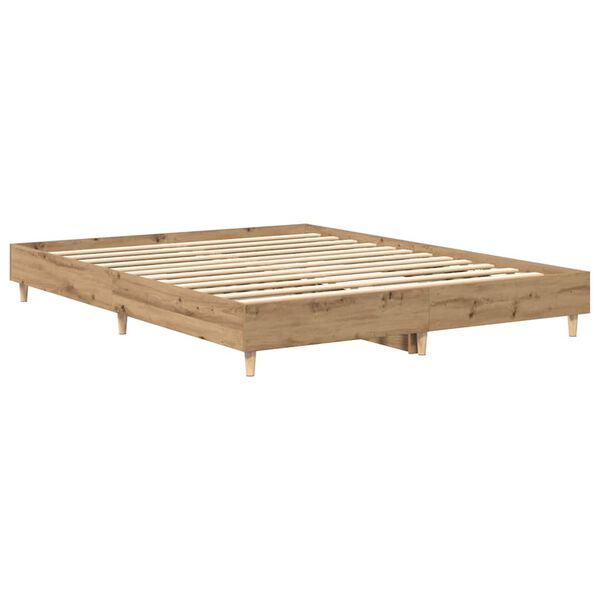 vidaXL Cadre de lit sans matelas ch&ecirc;ne artisanal 150x200 cm