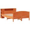 vidaXL Lit biblioth&egrave;que sans matelas cire marron 160x200 cm pin massif