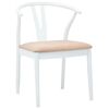 vidaXL Chaise de salle &agrave; manger 2 pcs Blanc et marron