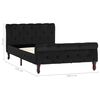 vidaXL Cadre de lit sans matelas noir velours 100x200 cm