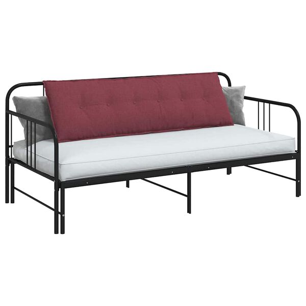 vidaXL Coussin de Dos Bordeaux 160 x 19 x 50 cm tissu