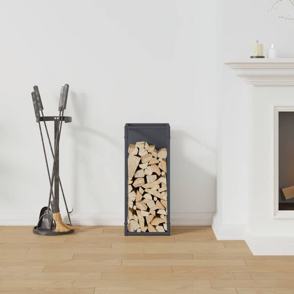 vidaXL Portant de bois chauffage anthracite 25x25x60 cm