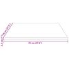vidaXL Dessus de table blanc 70x70x2,5 cm bois de pin massif