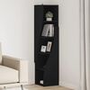 vidaXL Meuble d'angle Noir 32x32x140cm Bois d'ing&eacute;nierie
