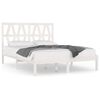 vidaXL Cadre de lit Blanc Bois de pin massif 160x200 cm
