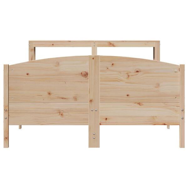 vidaXL Cadre de lit sans matelas 135x190 cm bois de pin massif