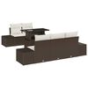 vidaXL Ensemble de canap&eacute; de jardin 6 pc Marron et Cr&egrave;me