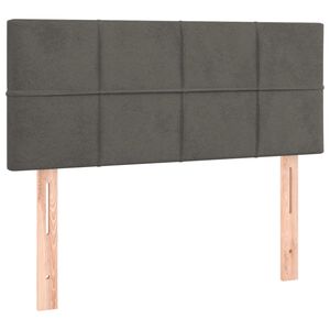 vidaXL T&ecirc;te de lit Gris fonc&eacute; 80x5x78/88 cm Velours