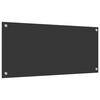vidaXL Protection de cuisine Gris fonc&eacute; 90 x 40 cm verre tremp&eacute;