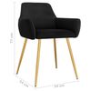 vidaXL Chaises &agrave; manger lot de 2 Noir Velours