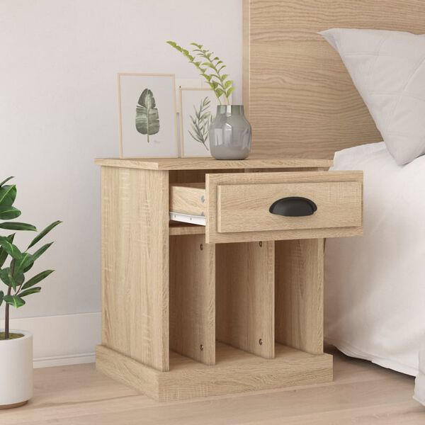 vidaXL Table de chevet ch&ecirc;ne sonoma 43x36x50 cm