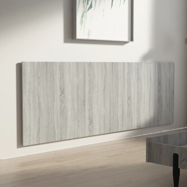 vidaXL T&ecirc;te de lit murale Sonoma gris 240x1,5x80 cm Bois d'ing&eacute;nierie