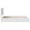 vidaXL Lit de Rangement Blanc 150 x 200 cm Bois d'ing&eacute;nierie
