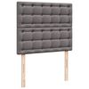 VidaXL Cadre de lit ottoman avec matelas gris 120x200 cm similicuir