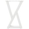 vidaXL Pieds de table basse 2 pièces Blanc 28 x (42-43,3) cm Acier